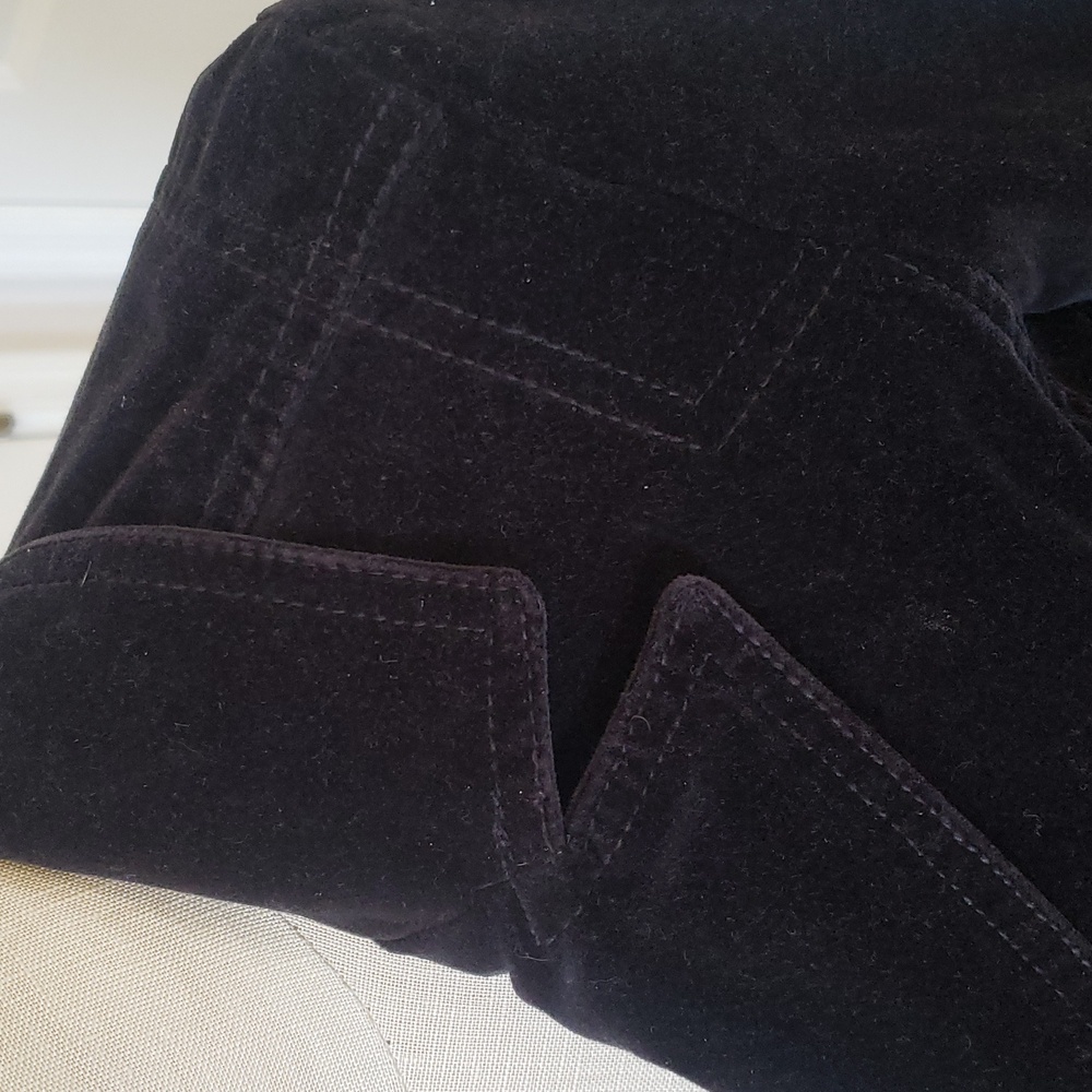 TOMMY JEANS Vintage 90s Black Velvet Hourglass Blazer Jacket • Size Small - Picture 13 of 17